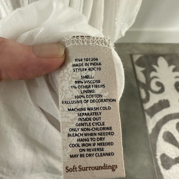 NWOT- Soft Surroundings Silver Tinsel Dress XL - Picture 4 of 4